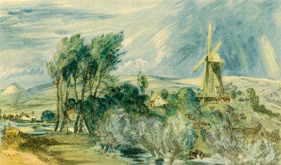 Ford Road e Rope Walk Mostrando il Mulino a Vento, vicino a Folkestone da John Constable