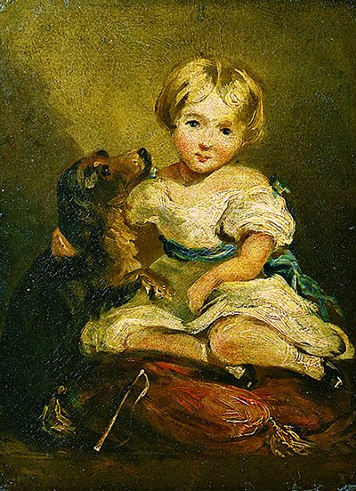 Ragazza con un cane da John Constable