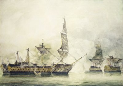 H.M.S. Victory alla Battaglia di Trafalgar, 1805 da John Constable