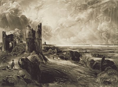 Castello di Hadleigh, inciso da David Lucas (1802-81) c.1832 da John Constable
