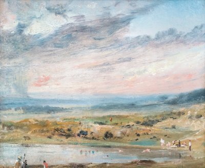 Hampstead Heath, con stagno e bagnanti da John Constable