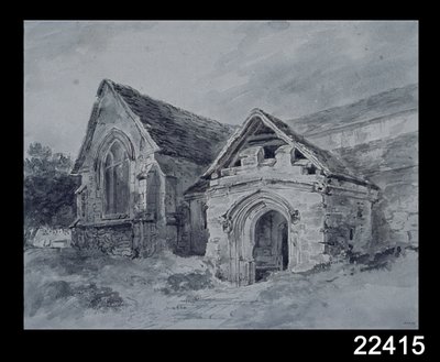 Portico e transetto di una chiesa da John Constable