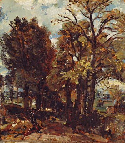 Schizzo di un vicolo a East Bergholt da John Constable