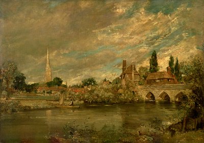 Il ponte di Harnham e la cattedrale di Salisbury, c.1820 da John Constable