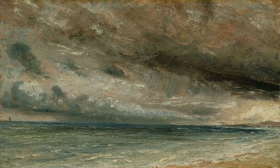 La costa a Brighton - Sera tempestosa, c.1828 da John Constable