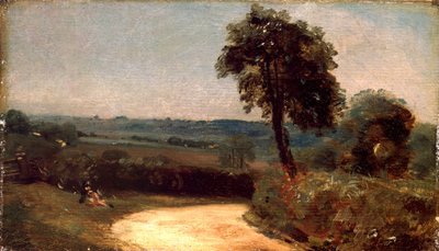 La strada da East Bergholt a Flatford da John Constable