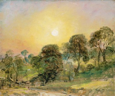 Alberi su Hampstead Heath al tramonto da John Constable