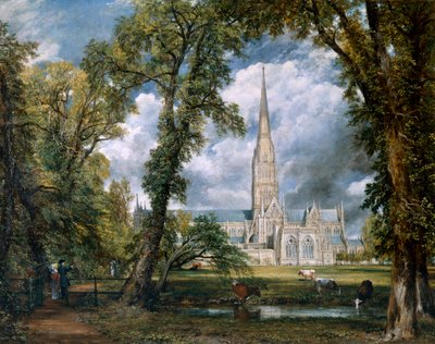 Veduta della cattedrale di Salisbury dai giardini del vescovo, Wiltshire da John Constable
