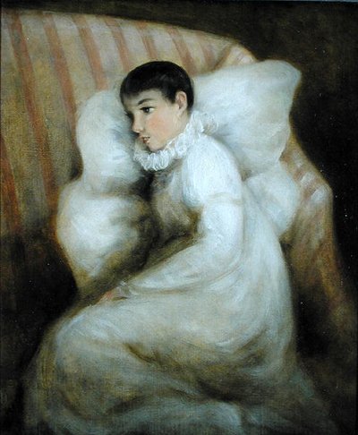 Giovane ragazza che riposa su un divano da John Constable