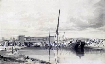 Ponte sul Canale di Regents, aprile 1837 da John Cooke Bourne