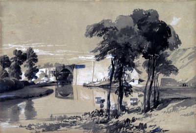 Ponte del Canale, Pitstone, Buckinghamshire, ottobre 1837 da John Cooke Bourne