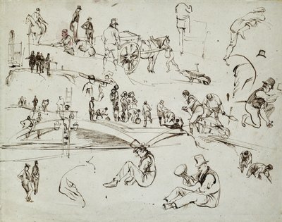 Costruzione della ferrovia Londra-Birmingham, c.1835 da John Cooke Bourne