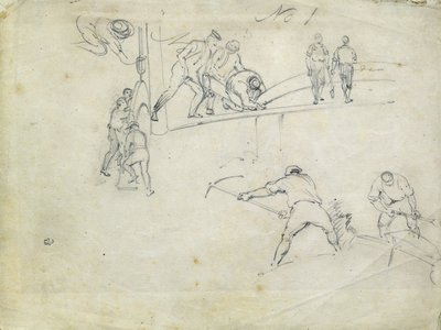 Costruzione della ferrovia Londra-Birmingham, c.1835 da John Cooke Bourne