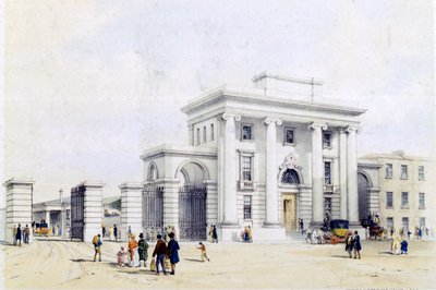 Ingresso alla stazione di Birmingham, 1838-39 da John Cooke Bourne