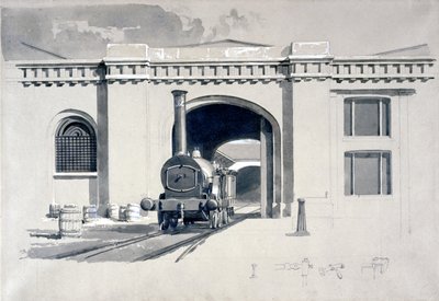 Casa della Locomotiva, Camden Town, 1839 da John Cooke Bourne