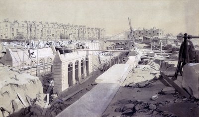 Mornington Crescent - Linea in costruzione, settembre 1836 da John Cooke Bourne