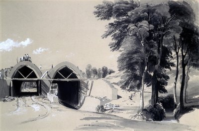 Ponte di Occupation, Bugbrooke, Northamptonshire, 9 luglio 1837 da John Cooke Bourne