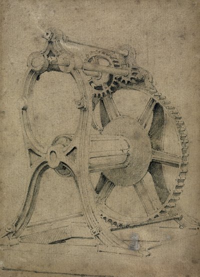 Argano o meccanismo a granchio per avvolgere catene, anni 1830 da John Cooke Bourne
