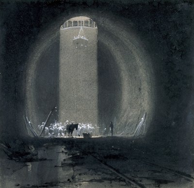Pozzo di lavoro, Tunnel di Kilsby, Northamptonshire, 8 luglio 1837 da John Cooke Bourne