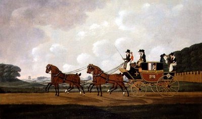 La carrozza postale Ludlow to Worcester di Richard Costar e Christopher Ibberson sulla strada da John Cordrey