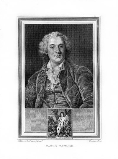 Carle o Charles-Andre van Loo, pittore di soggetti francesi, 1825 da John Corner