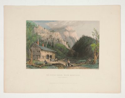 La casa di Notch, Montagne Bianche, New Hampshire, illustrazione per Nathaniel Parker Willis da John Cousen