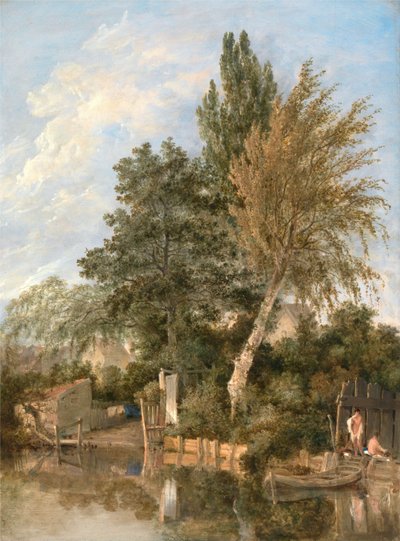 Ragazzi che fanno il bagno sul fiume Wensum, Norwich da John Crome