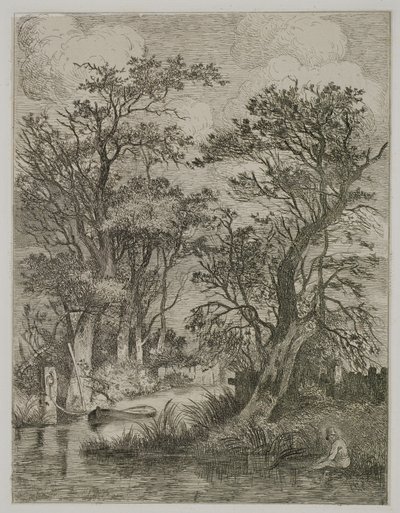 Scena fluviale, pub. da J. & W. Freeman, 1821 da John Crome