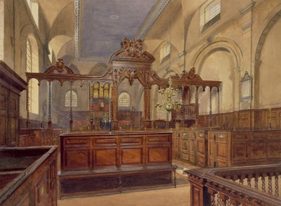 All Hallows The Great, Thames Street, Interno, 1884 da John Crowther