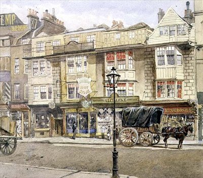 Bishopsgate Street: No. 82-86, con un cavallo e un carro, maggio 1886 da John Crowther