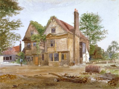 Vista frontale di Basing Manor House, Peckham High Street, Camberwell, Londra da John Crowther