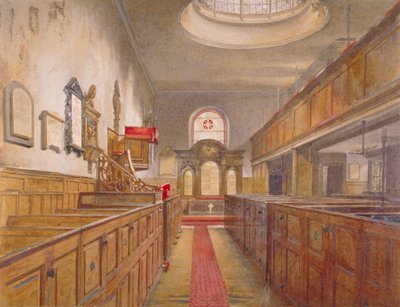 Interno della Holy Trinity, Minories, Londra da John Crowther