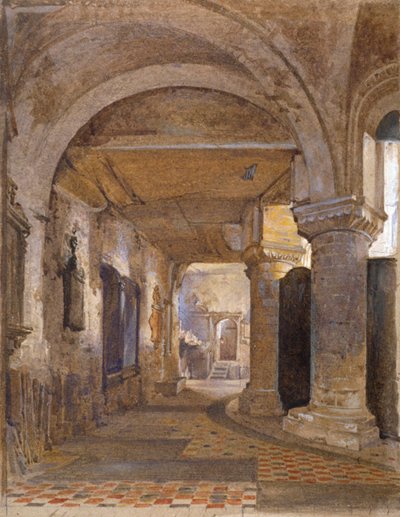 Interno del Priorato di San Bartolomeo, Smithfield, Città di Londra, c. 1880 da John Crowther