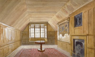 Interno della sala del consiglio nella Torre Bianca, Torre di Londra, Stepney, Londra da John Crowther