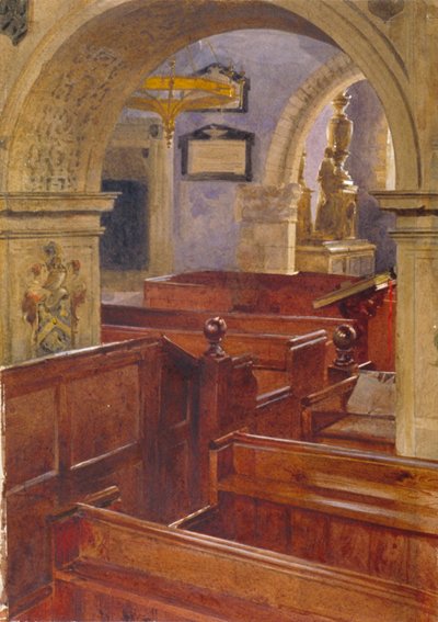 Vista interna della Chiesa di Tutti i Santi, Chelsea, Londra, 1880 da John Crowther