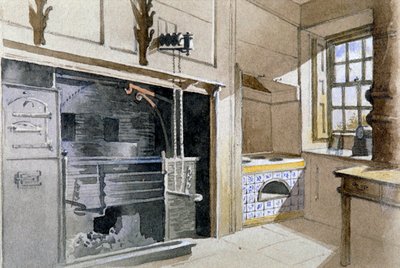 Cucina e forno olandese, no 21 Austin Friars Street, Città di Londra, 1885 da John Crowther