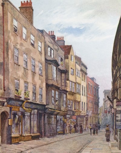 Londra perduta: Holywell Street, guardando a ovest da John Crowther