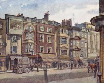 Londra perduta: Vecchie case nello Strand, accanto al Teatro Adelphi da John Crowther