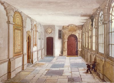Passaggio che conduce alla cappella, Charterhouse, Londra, 1885 da John Crowther