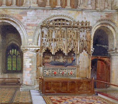 Tomba di Rahere, Priorato di San Bartolomeo, Città di Londra, 1880 da John Crowther