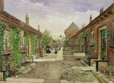 Case di beneficenza degli Skinners, Mile End Road, Stepney, 1883 da John Crowther