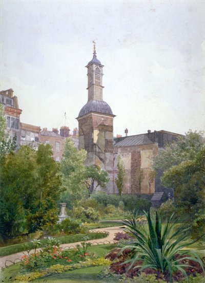 La Torre della Chiesa di San Botolph, Aldersgate, Città di Londra, 1886 da John Crowther