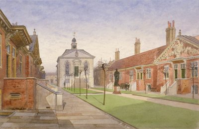 Case di riposo di Trinity e Cappella di Trinity, Mile End Road, Stepney, Londra, 1883 da John Crowther