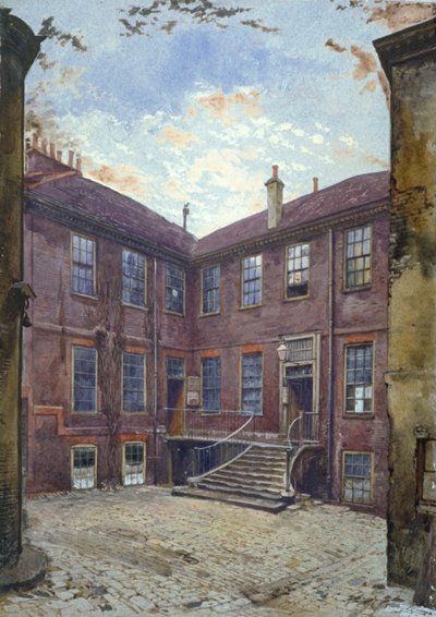 Vista di una vecchia casa in Great Winchester Street, Città di Londra, 1880 da John Crowther