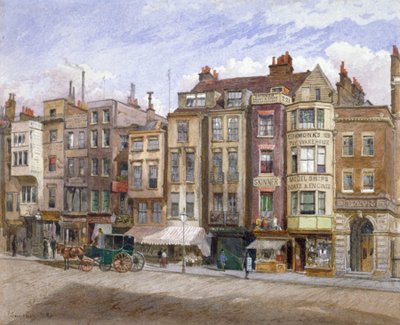 Vista dei locali commerciali nello Strand, Westminster, Londra, 1881 da John Crowther