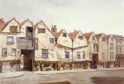 Veduta di Negozi e Case, Bermondsey Street, Bermondsey, Londra da John Crowther