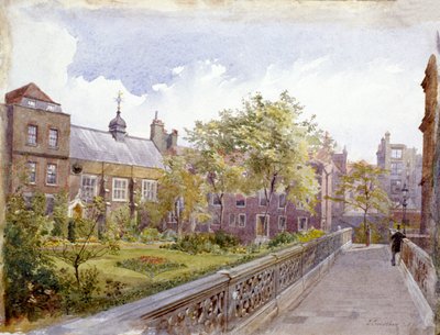 Veduta dello Staple Inn e del giardino, Londra da John Crowther