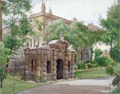 Vista del fronte sud di York Watergate, Buckingham Street, Westminster, Londra da John Crowther