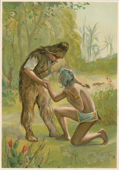 Scena da Robinson Crusoe di Daniel Defoe da John Dawson Watson