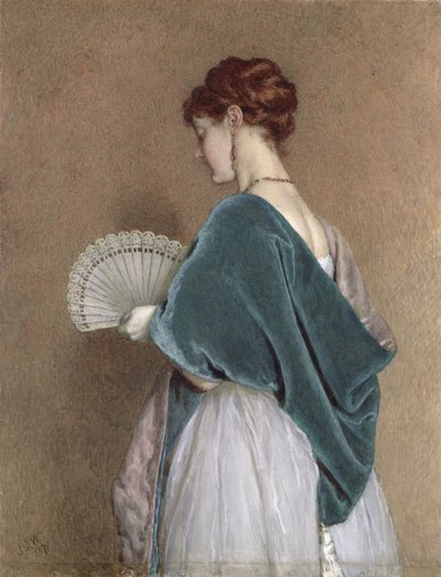 Donna con ventaglio, 1871 da John Dawson Watson
